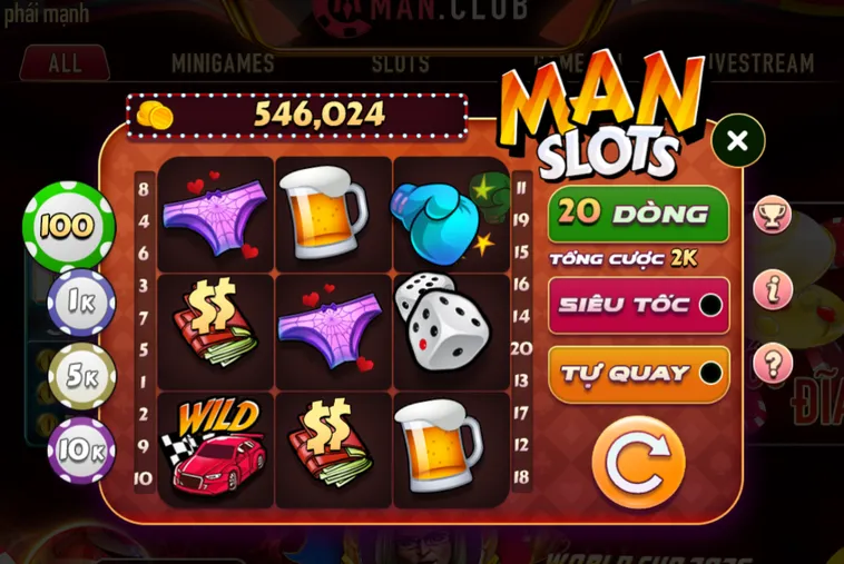 Minigame Man Slot Tại ManClub Sân Chơi Giải Trí Tốc Độ Đẳng Cấp Cho Mọi Cao Thủ