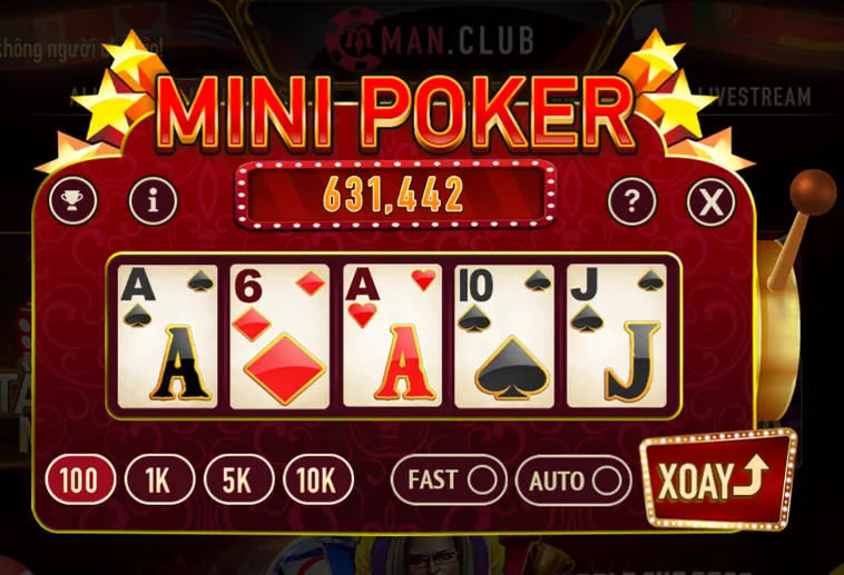 Minigame Mini Poker Tại ManClub Điểm Đến Đỉnh Cao Cho Những Cao Thủ Săn Thưởng