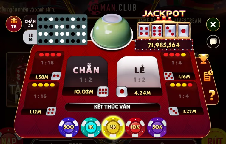 Minigame Mini Xóc Dĩa Tại ManClub Đỉnh Cao Với Tỷ Lệ Trả Thưởng Cực Hấp Dẫn