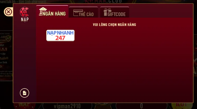 Hướng Dẫn Cách Nạp Tiền ManClub Nhanh Chóng An Toàn Cho Mọi Game Thủ