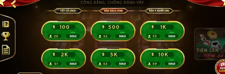 Solo Tiến Lên Đếm Lá Tại ManClub Đỉnh Cao Chinh Phục Những Chiến Thắng Vang Dội Nhất