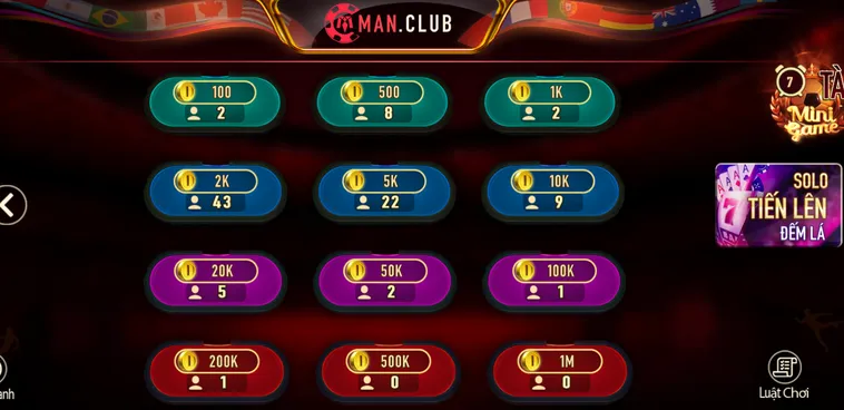 Trải Nghiệm Đỉnh Cao Tiến Lên Đếm Lá Tại ManClub Đầy Kịch Tính Hấp Dẫn