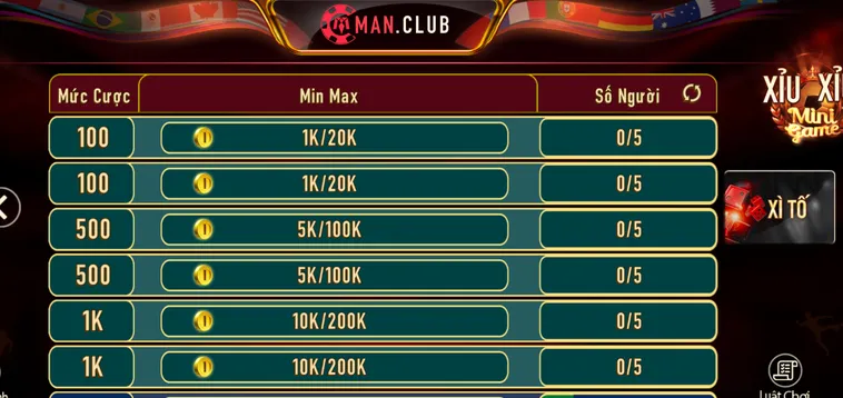 Xì Tố Tại ManClub Đỉnh Cao Chinh Phục Những Chiến Thắng Vang Dội Nhất Thế Giới